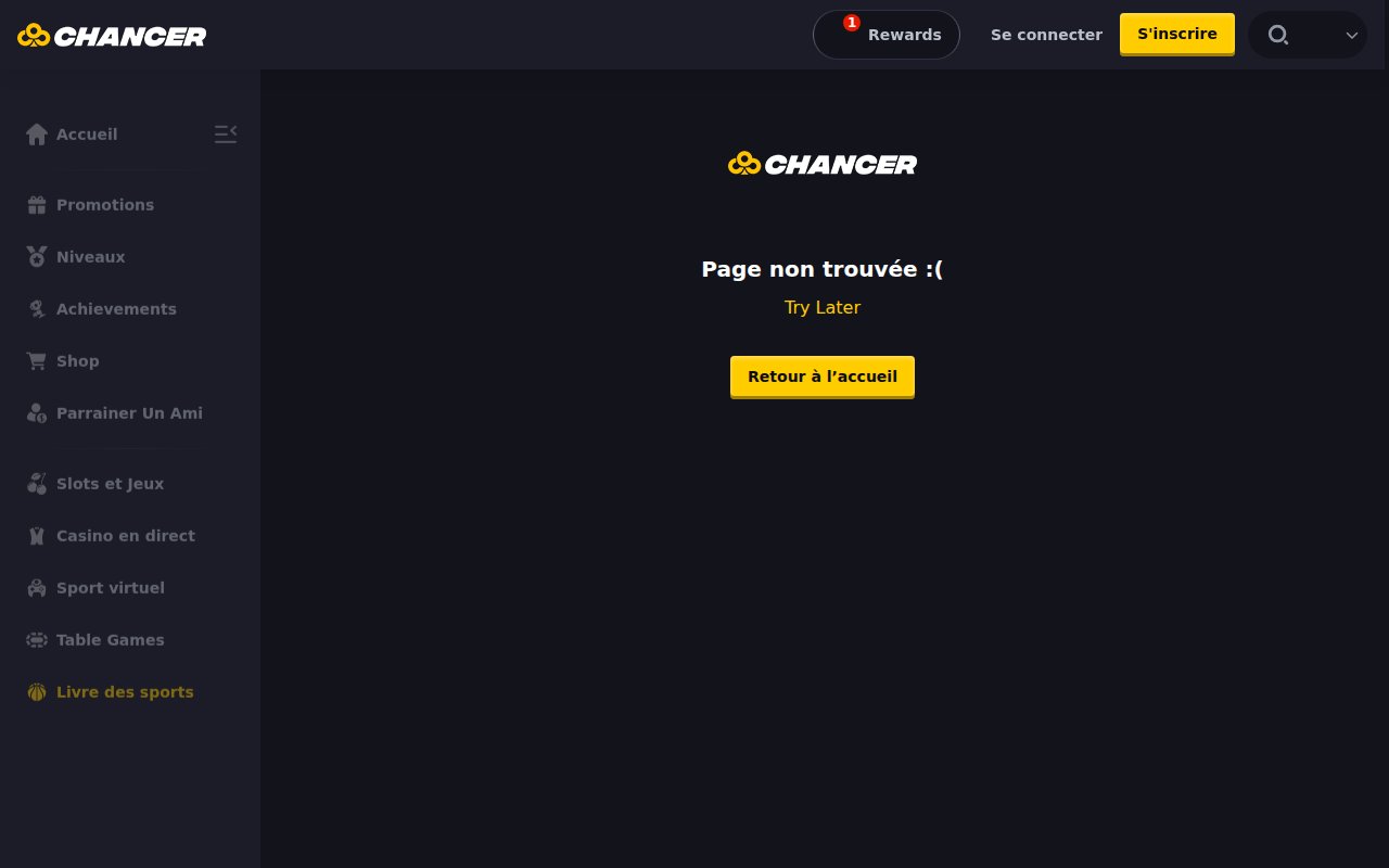 Offres et promotions de bienvenue Chancer Casino
